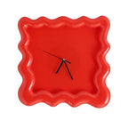 JUNOHR Trendy moderne vægur | legende design, 30 cm stort vægur Rød