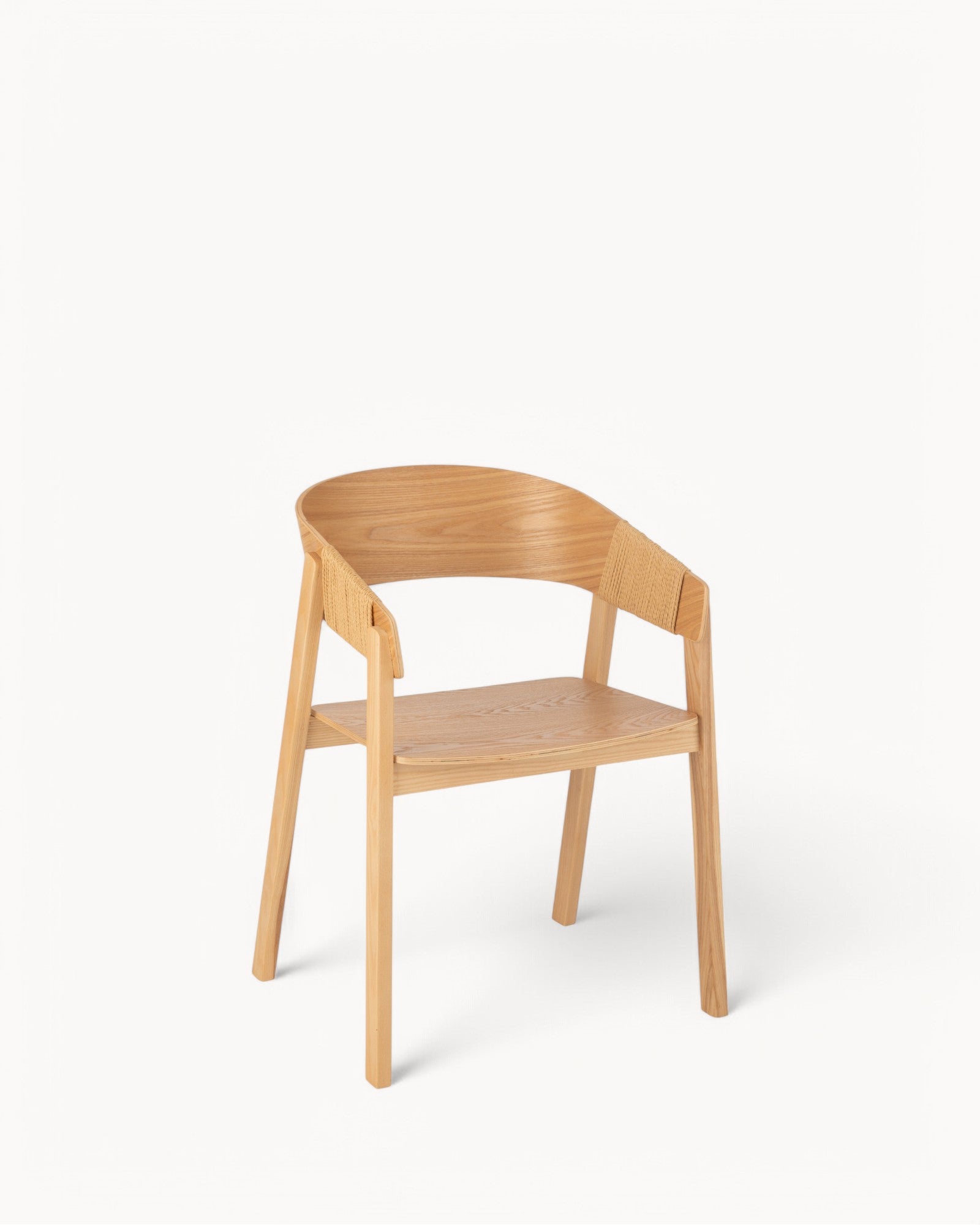 SYLFORM Elegant Stol i Asketræ med Rebsæde Default