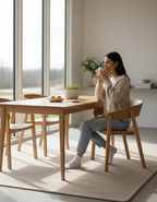 SYLFORM Elegant Stol i Asketræ med Rebsæde