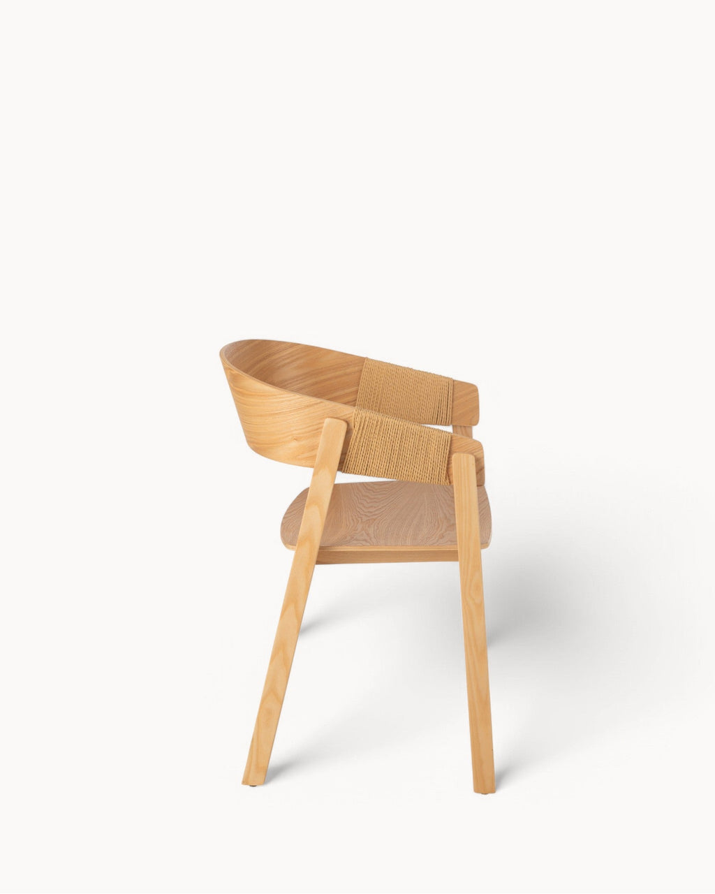 SYLFORM Elegant Stol i Asketræ med Rebsæde