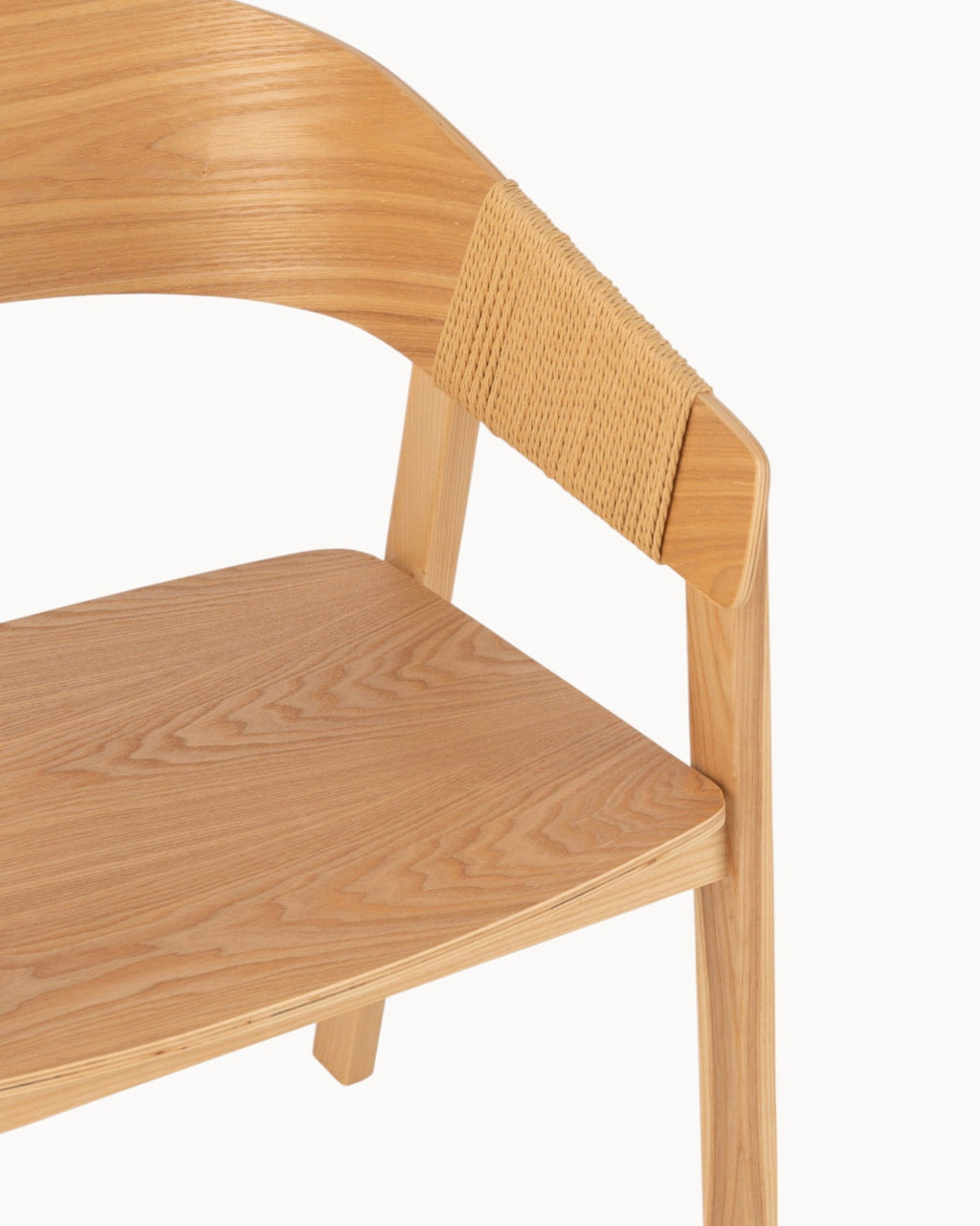 SYLFORM Elegant Stol i Asketræ med Rebsæde