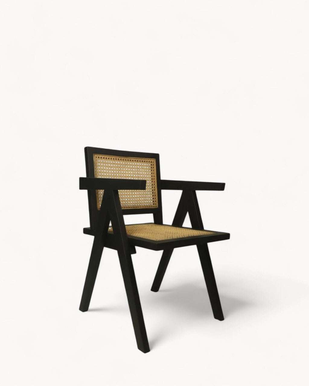 SYLFORM Elegant Spisestuestol med Rattan og Mahogni Default