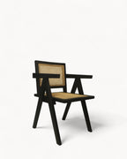 SYLFORM Elegant Spisestuestol med Rattan og Mahogni Default