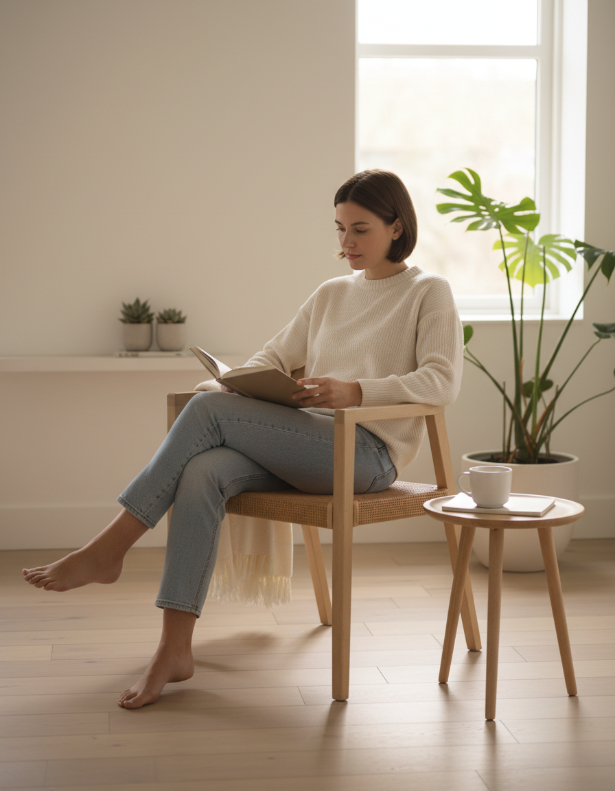 SYLFORM Spisestuestol i Natur Teaktræ