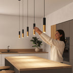 SYLFORM Pendellampe i børstet messing med justerbar sylindrisk ledning Default